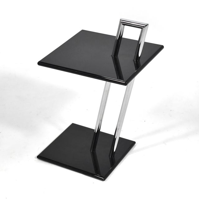 Metal 1980s Attributed to Elieen Gray Mobile Side Table For Sale - Image 7 of 9