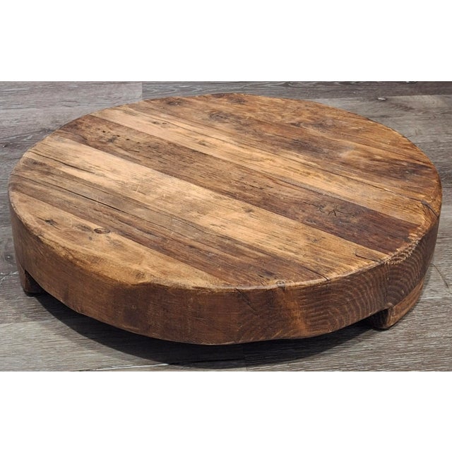 Rustic European 19th Century European Rustic Timber Large Trivet / Charcuterie Board For Sale - Image 3 of 7