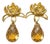 Lotus Citrine Drop Earrings, Pair For Sale