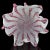 Pink Murano Vintage Pink Aventurine Flecks White Zanfirico Ribbons Italian Art Glass Fazzoletto Handkerchief Vase For Sale - Image 8 of 10
