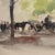 French 1940s France Green Wood Drawing For Sale - Image 3 of 16