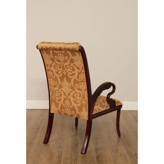 French Regency Style Carved Mahogany Armchairs - A Pair For Sale - Image 9 of 13