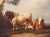 Rustic European Antique Dutch Oil on Board Painting of Cattle, Signed and Dated 1858 For Sale - Image 3 of 13