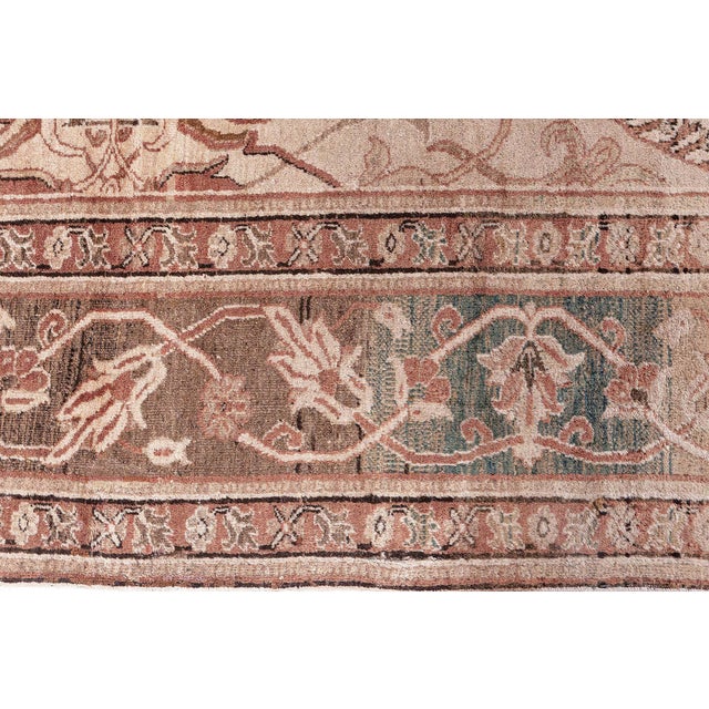 Early 20th Century Authentic Antique Indian Amritsar Handmade Wool Rug For Sale - Image 5 of 10
