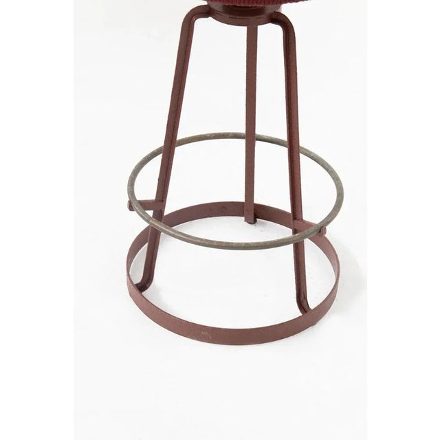 Textile Set of Italian Red Rope High Stools by Marzio Cecchi, 1970s For Sale - Image 7 of 12