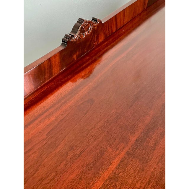 Vintage Flame Mahogany Chippendale Sideboard For Sale - Image 10 of 12