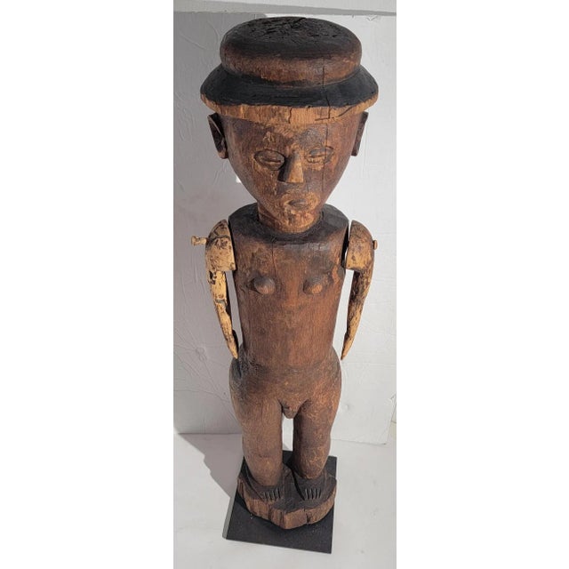 Wood 19Thc Hand Carved Gentleman Sculpture / Whirlygig For Sale - Image 7 of 8