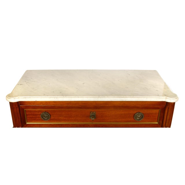 French French Louis XVI Style Marble Top Secretary or Bar C. 1940 For Sale - Image 3 of 6