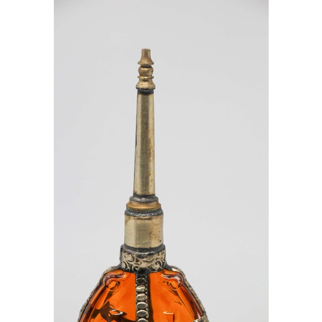 Moroccan 1960 Moroccan Amber Glass Perfume Bottle by Berber Tribes For Sale - Image 3 of 8