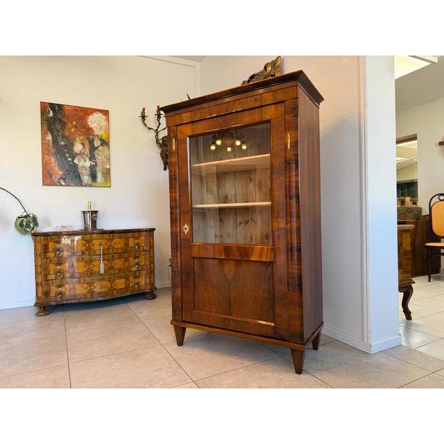Restored Biedermeier Display Cabinet, Bookcase, Collector's Item, Dream Piece. Dimensions: Height x Width x Depth 167 x...