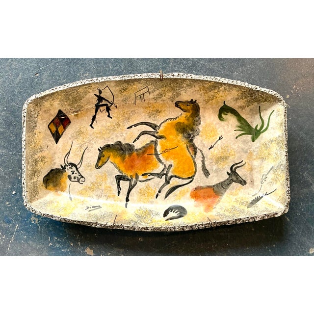 Vintage Lascaux Cave Painting Bowl For Sale - Image 10 of 12