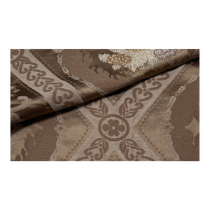 Nancy Corzine Empire Medallion Silk Fabric in Mocha - by the Yard
