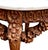 Rococo 19th-Century Rococo Revival Carved Wood and Marble Accent Table For Sale - Image 3 of 7