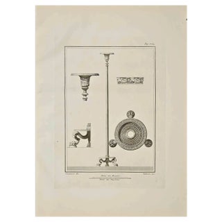 Carlo Cataneo, Ancient Roman Artifacts, Etching, 18th Century For Sale