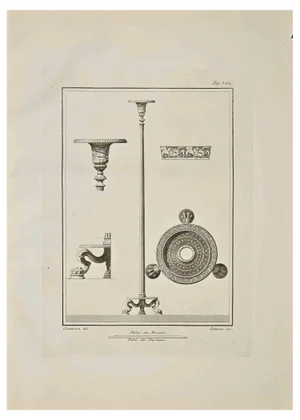 Carlo Cataneo, Ancient Roman Artifacts, Etching, 18th Century