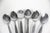 1960s Curated Set of 6 Mid Century Modern Stainless Steel Tea or Dessert Spoons, Mismatched For Sale - Image 4 of 9