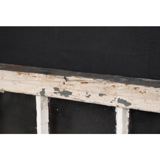 Brown Mid 20th Century Reclaimed Wood Framed 12 Pane Window For Sale - Image 8 of 8