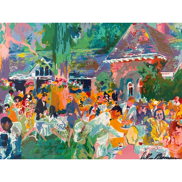 1970s “Tavern on the Green” by Leroy Neiman – Hand Signed – Custom Framed With Conservation Glass For Sale In Houston - Image 6 of 14
