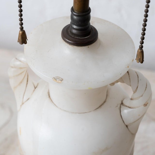 Neoclassical Alabaster Urn Lamp, Early 20th Century For Sale In Savannah - Image 6 of 6
