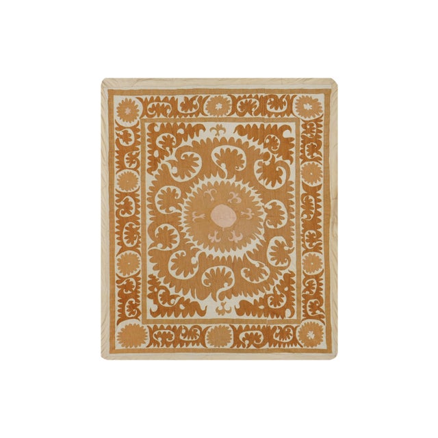 Vintage Suzani from Samarkand, circa 1900s. Dimension; 44'' x 51" inches / 111 x 129 cm / 3'6'' x 4'2'' Material: 100%...