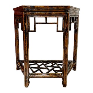 1980s Asian Distressed Brown Table For Sale