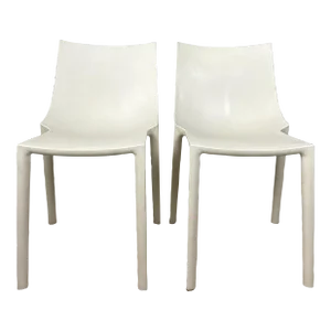 Bo' Philippe Starck White Stack Chairs - a Pair