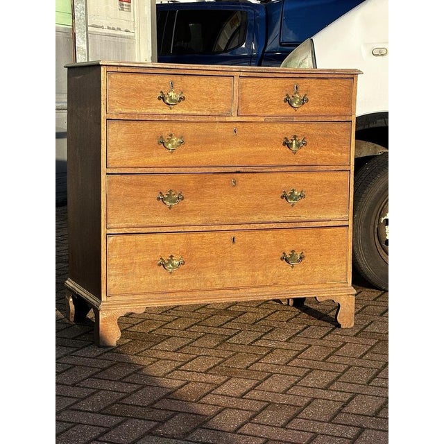 Georgian Light Oak Chest of Drawers For Sale - Image 4 of 13
