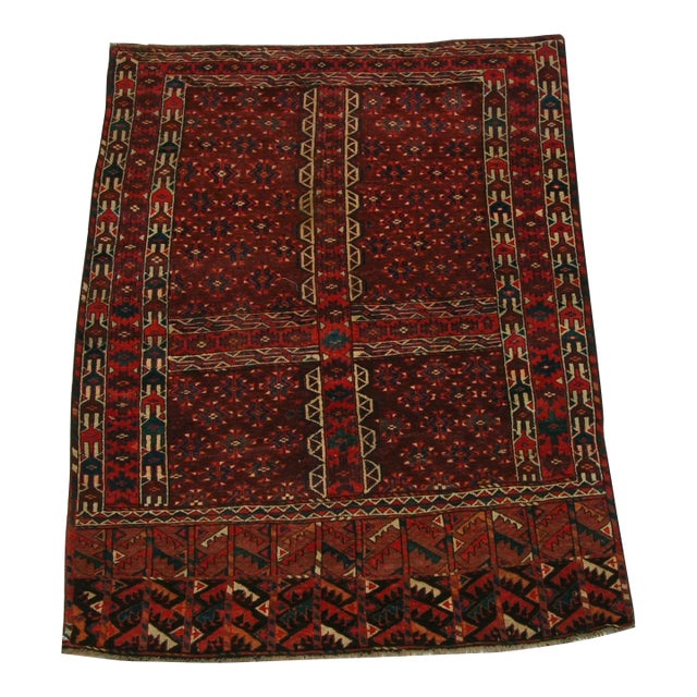 1900s Antique Hashlou Yomout Rug For Sale