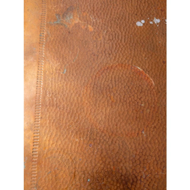 Early 20th Century Arts and Crafts Copper Clad Top Spanish Jacobean Revival Sofa Table For Sale - Image 12 of 18