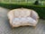 1900s French Louis XVI Pink Damask Beech Settee – 1 Pc For Sale - Image 9 of 9