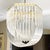 Hollywood Regency Vintage Hollywood Regency Gold Lucite Ribbon Loop Carlo Nason Style Lucite Chandelier For Sale - Image 3 of 7