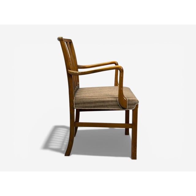 Ole Wanscher, Armchairs, Beech, Fabric, Denmark, 1940s For Sale - Image 11 of 15