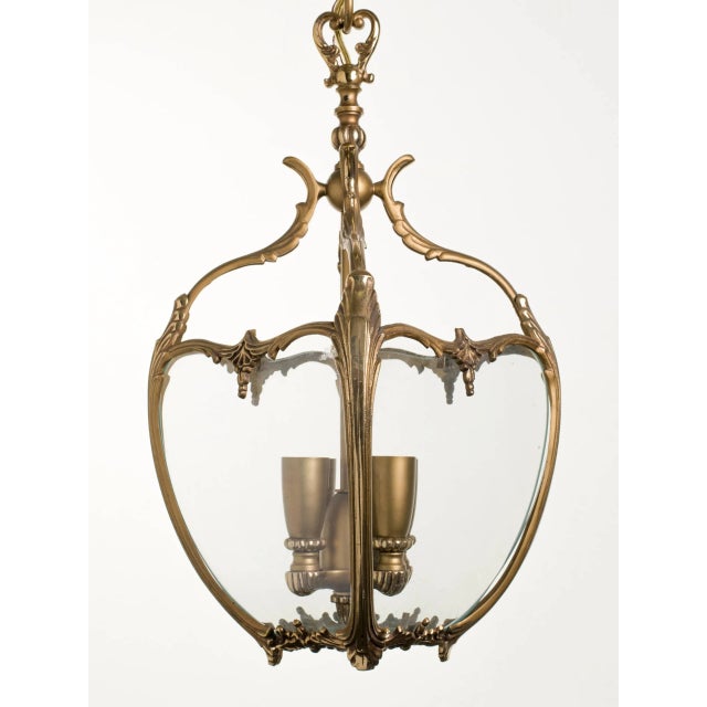 1960s Bronze and Glass French Lantern For Sale - Image 5 of 11