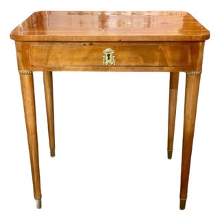 19th C. German Neoclassical Mahogany Side Table For Sale