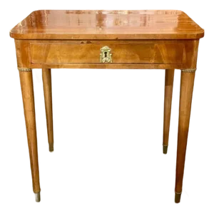 19th C. German Neoclassical Mahogany Side Table