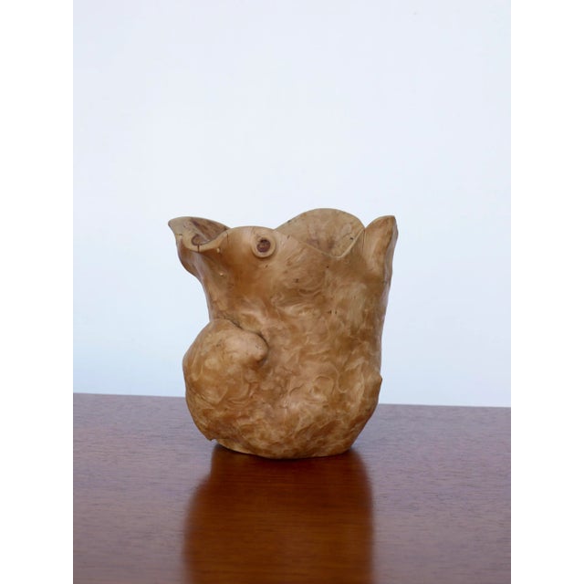 Hand Carved Burl Wood Jug, 1970s For Sale - Image 12 of 12