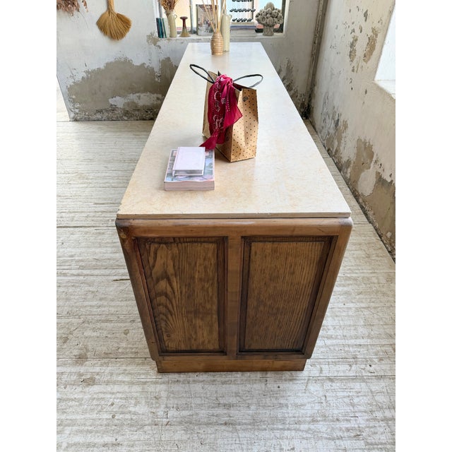 Antique Double-Sided Shop Counter with Marble Top, 1900s For Sale - Image 13 of 18