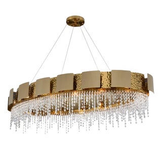 Collection Marte Chandelier in Metal and Crystal by Jago For Sale