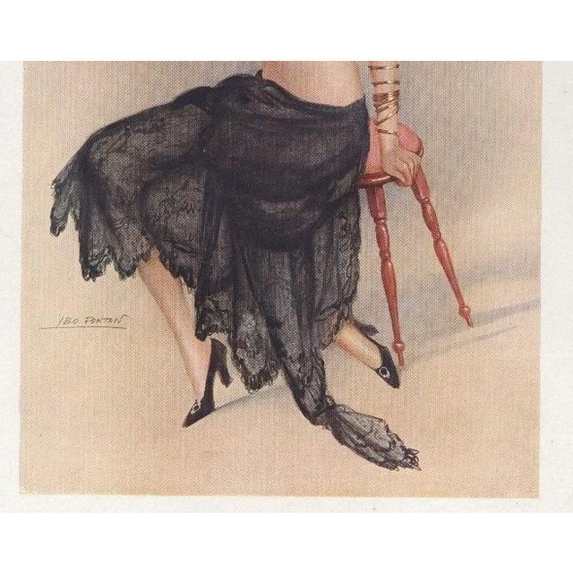 1928 Original French Semi-Nude Lithograph For Sale - Image 4 of 4