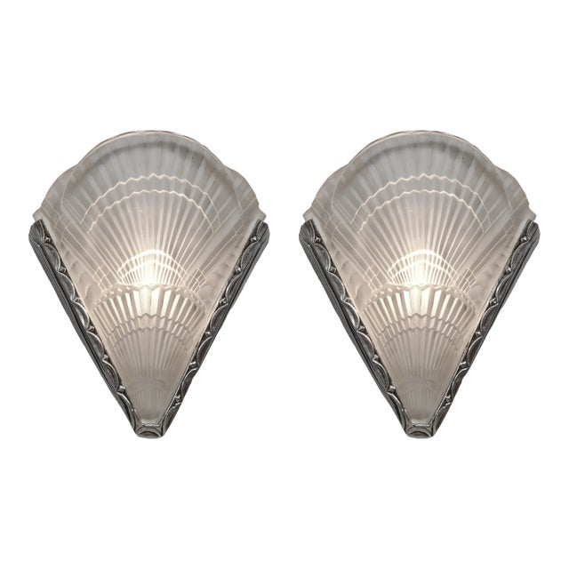 Pair of French Art Deco Wall Sconces by Noverdy 1925 France - 2 Pairs Available For Sale
