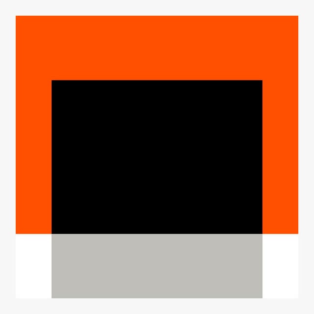 Contemporary The Interaction of Orange, Black and Gray Fine Art Print 20" X 24" by Liz Roache For Sale - Image 3 of 6