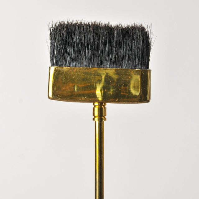 Brass Mid 20th Century Solid Brass Seashell Handle Fireplace Tool Set With Scallop Shell Base Stand For Sale - Image 8 of 15