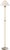 Traditional Chapman & Myers by Visual Comfort Signature Caspian Medium Floor Lamp in Antique-Burnished Brass and Alabaster with Linen Shade For Sale - Image 3 of 3