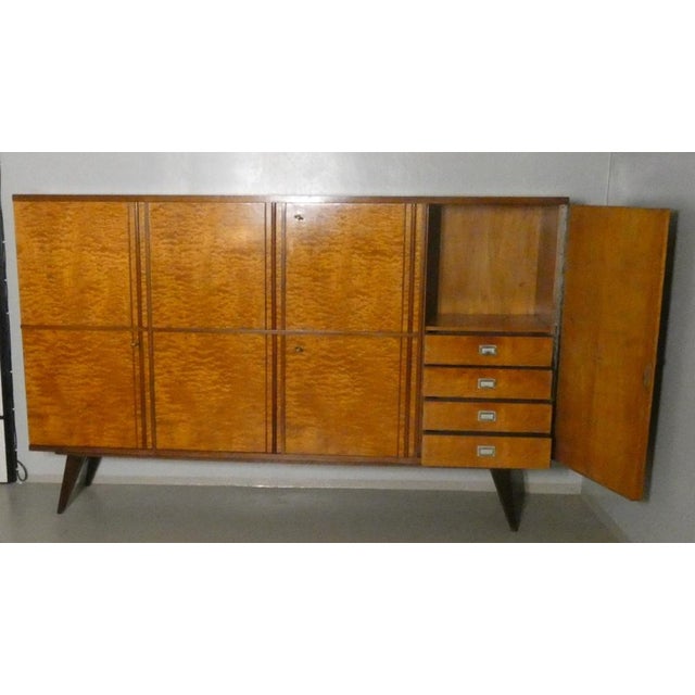 Wood Teak Sideboard with Drawers, Italy, 1970s For Sale - Image 7 of 18