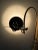 Brown Vintage Dutch Mushroom Arc Wall Lamp in Brown Acrylic Glass and Chrome attributed to Gepo For Sale - Image 8 of 11