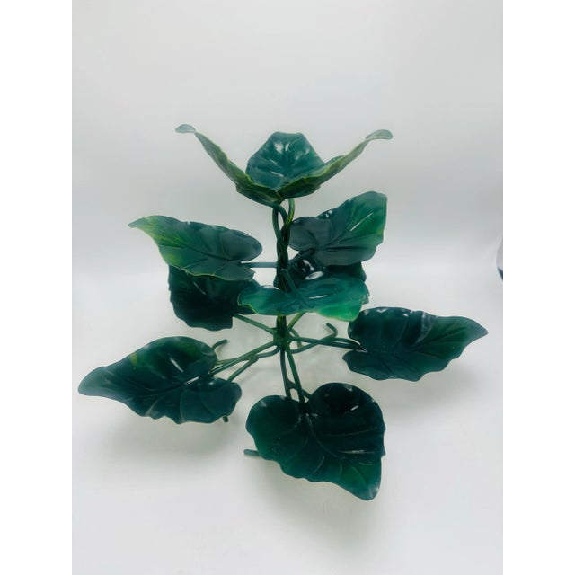 Vintage Tole Leaf Stand For Sale - Image 4 of 9