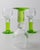 Vintage Limoncello Glasses with Lime Green Stems from Bormioli, Italy, 1980s, Set of 11 For Sale - Image 3 of 11