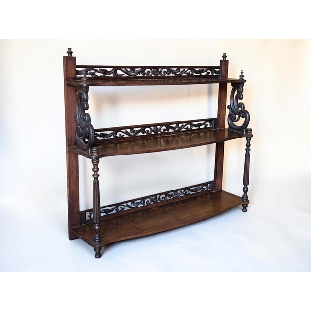 Antique Napoleon III Mahogany Shelf, 1890s For Sale - Image 10 of 10