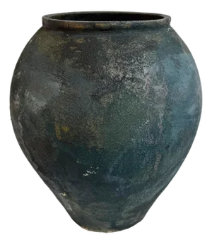 Blackened Earthware Planter Pot