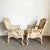 1980s French Provincial White Washed Floral Print Lounge Chairs by Century Furniture For Sale - Image 5 of 8